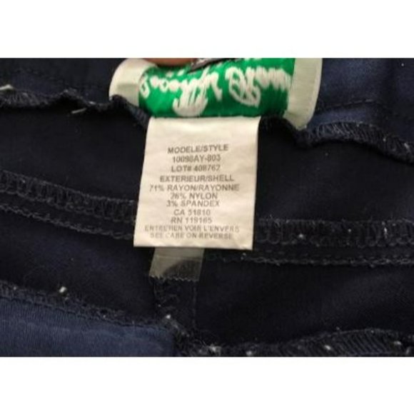 Coconut Row Palm Beach Women's Pull On Navy Pants Size 16 - Picture 6 of 6